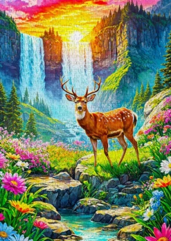 Puzzle 1000 el. Raj dla jeleni