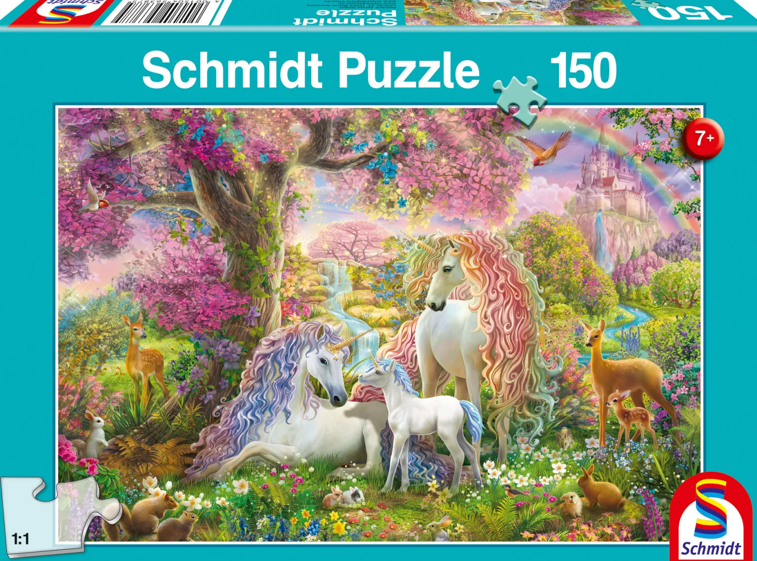 Puzzle 150 el. Rodzina jednorożców