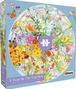 Puzzle 500 el. Rok w ogrodzie (okrągłe)