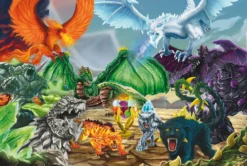 Puzzle 100 el. SCHLEICH / ELDRADOR Bitwa o Super Kryształ + figurka