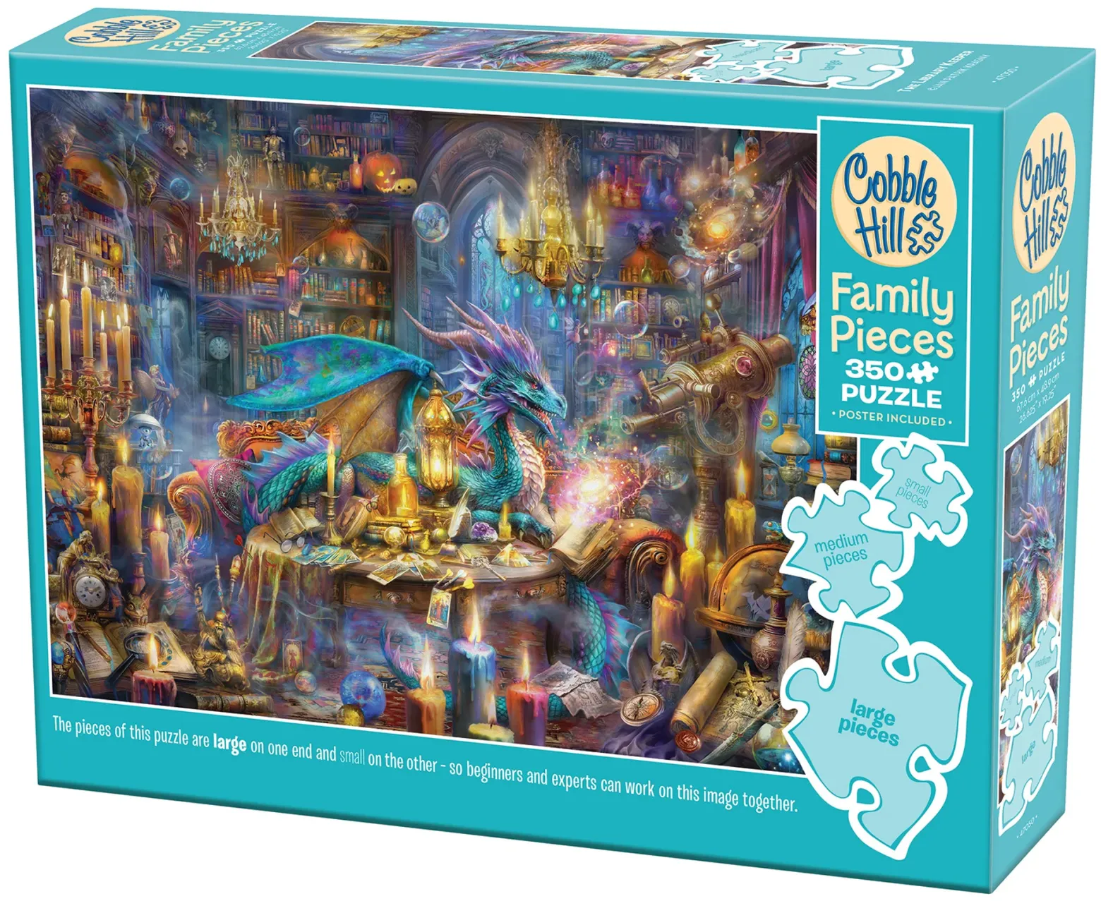 Puzzle 350 el. Smok w bibliotece