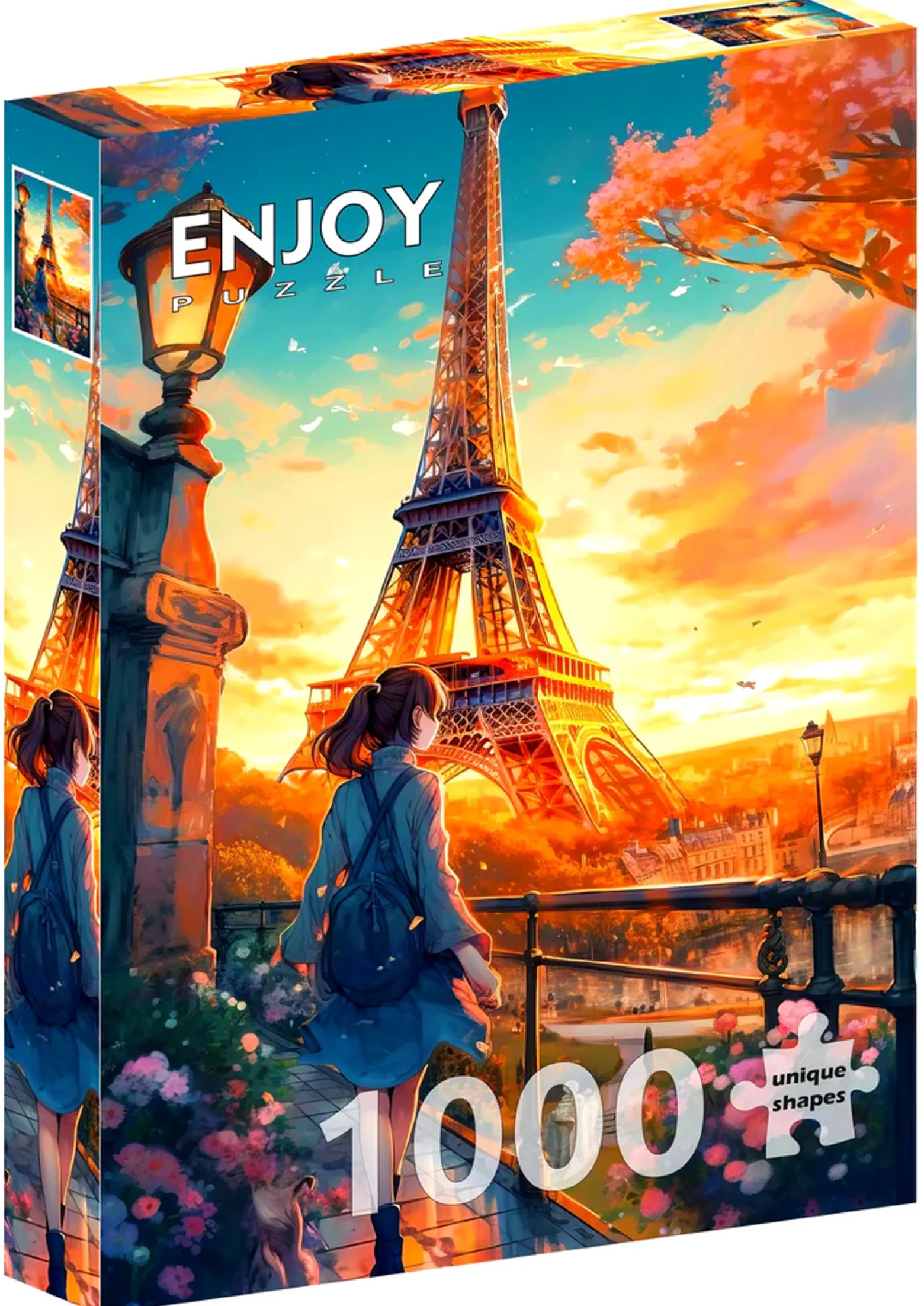 Puzzle 1000 el. Spacer w Paryżu / Francja