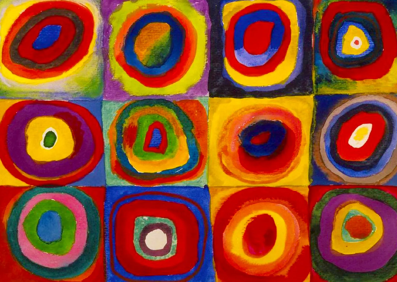 Puzzle 1000 el. Studium koloru: Kwadraty z koncentrycznymi okręgami, Wassily Kandinsky