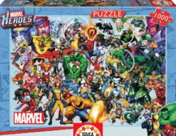 Puzzle 1000 el. Superbohaterowie i złoczyńcy Marvela