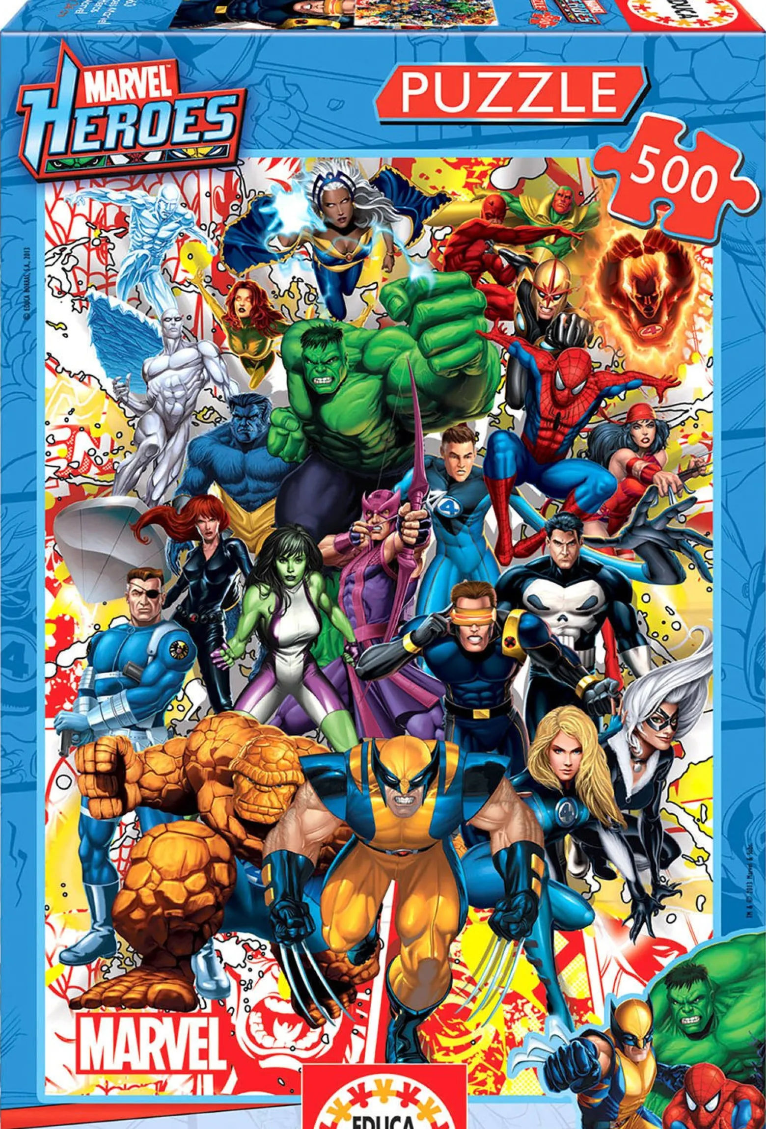 Puzzle 500 el. Superbohaterowie Marvela