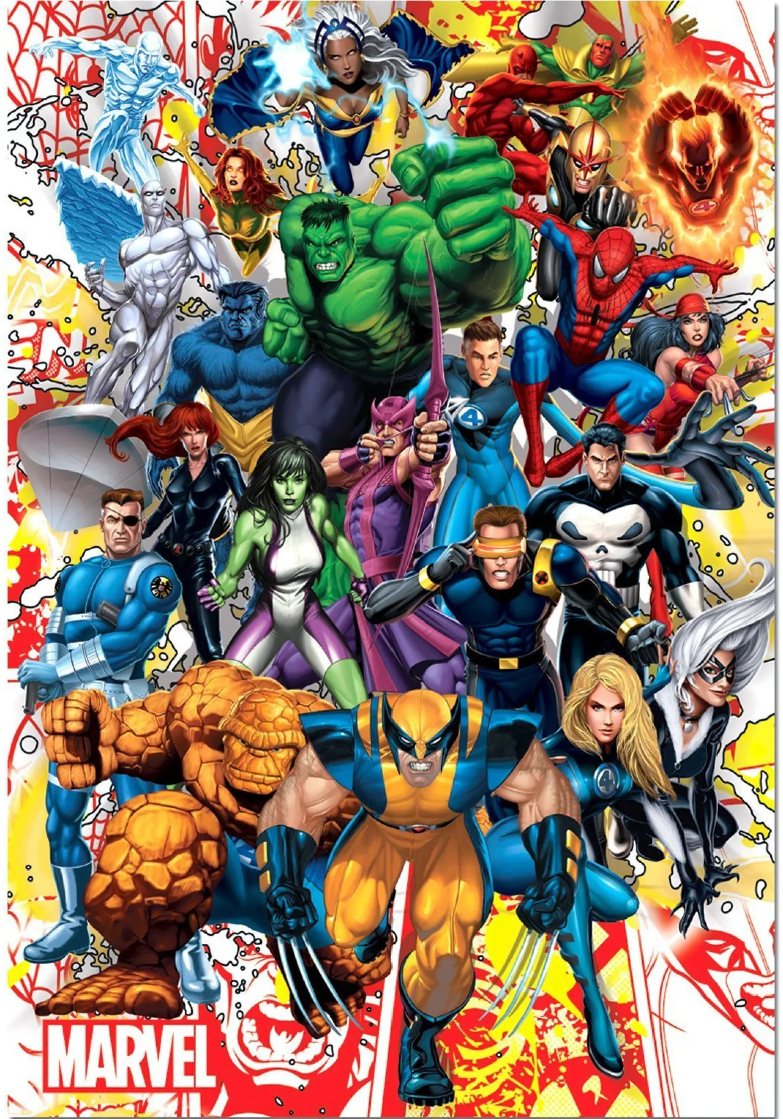 Puzzle 500 el. Superbohaterowie Marvela