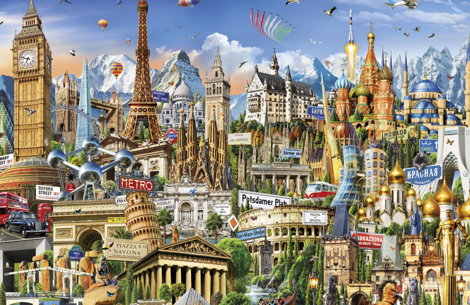 Puzzle 1000 el. Symbole Europy (miniatura)