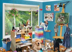 Puzzle 1000 el. Szczekający asystenci