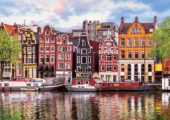 Puzzle 1000 el. Tańczące domy / Amsterdam