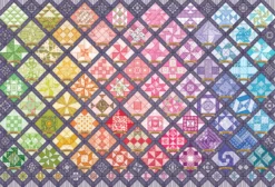Puzzle 2000 el. Tęczowy patchwork