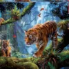 Puzzle 1000 el. Tygrysy na drzewie