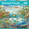 Puzzle 200 el. Świat dinozaurów