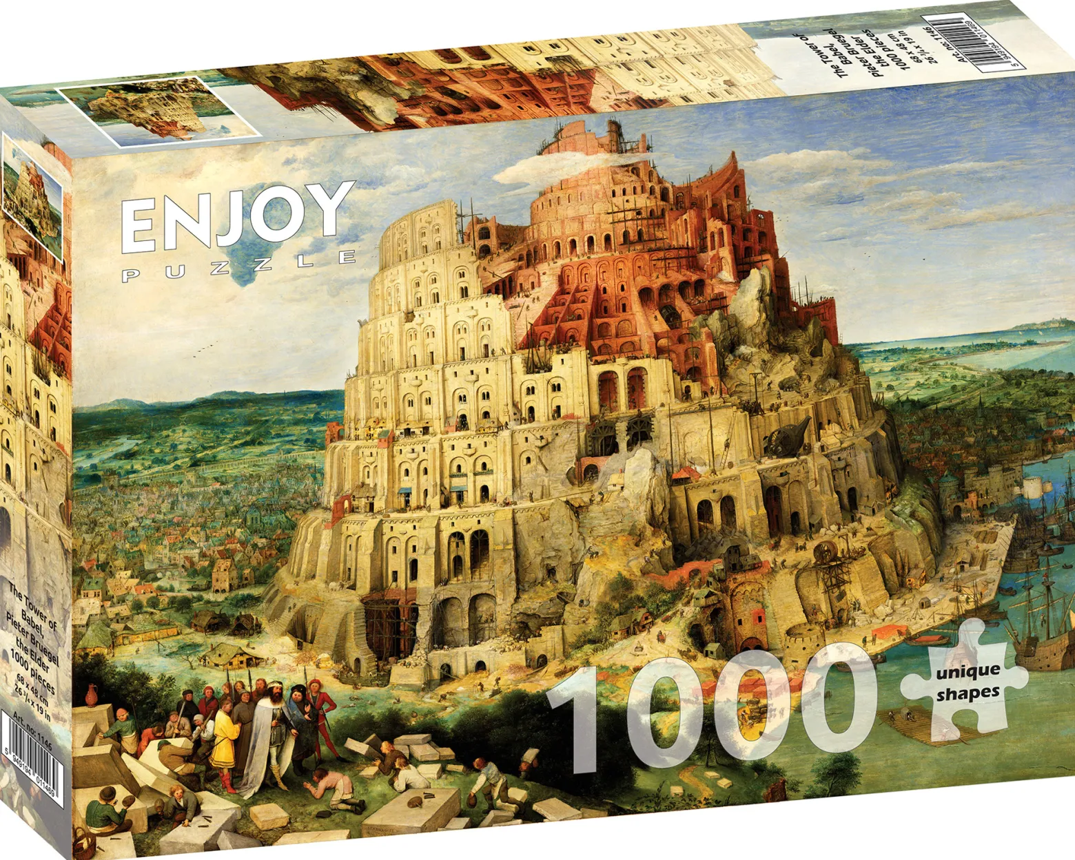Puzzle 1000 el. Wieża Babel, Pieter Bruegel