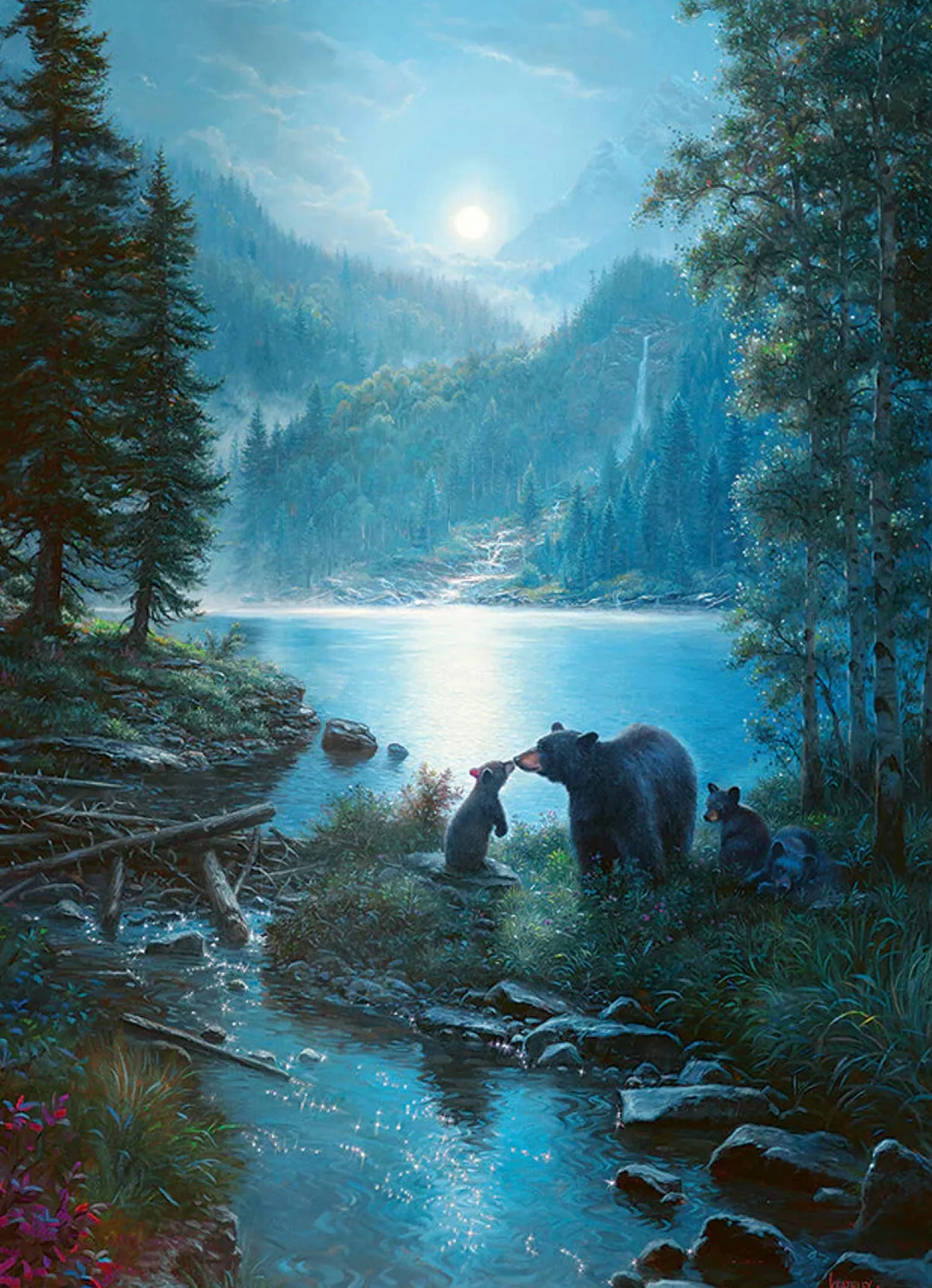 Puzzle 1000 el. Wieczorna kąpiel