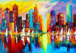 Puzzle 1000 el. Wieczór w Nowym Jorku / USA
