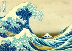 Puzzle 1000 el. Wielka fala w Kanagawie, Hokusai Katsushika