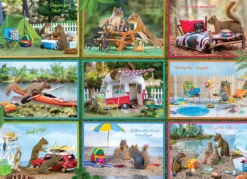 Puzzle 1000 el. Wiewiórki na wakacjach