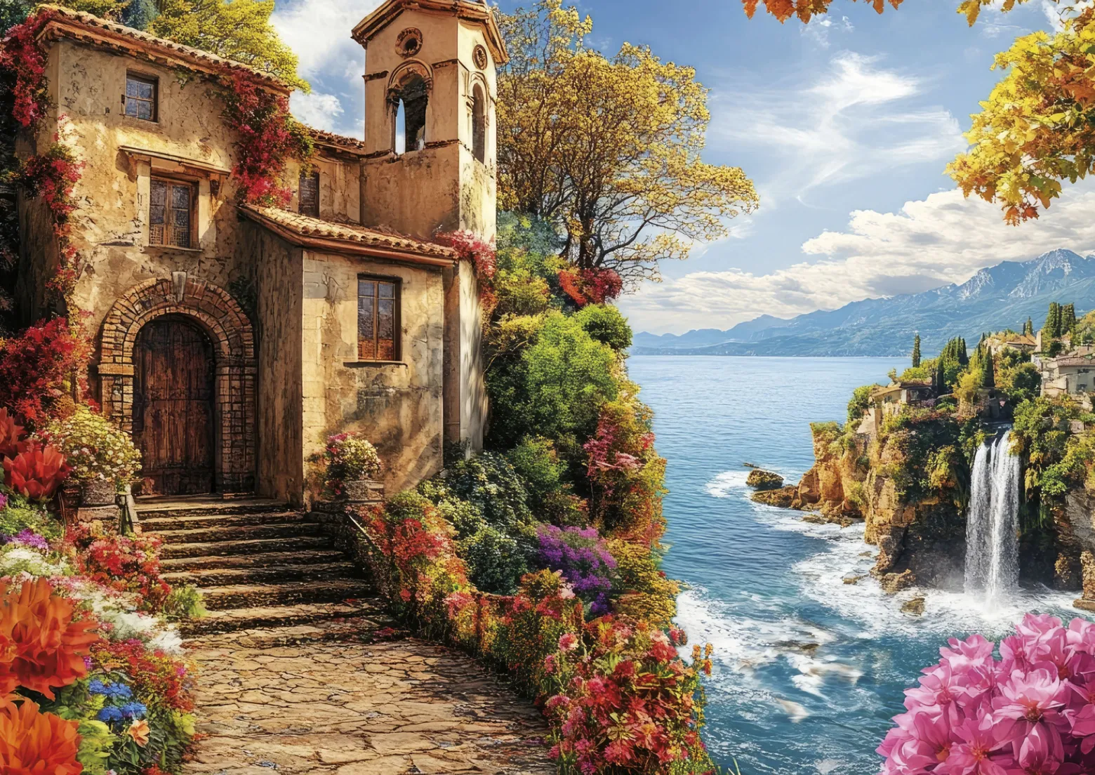 Puzzle 500 el. Willa nad morzem