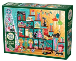 Puzzle 1000 el. Święta oczami kota