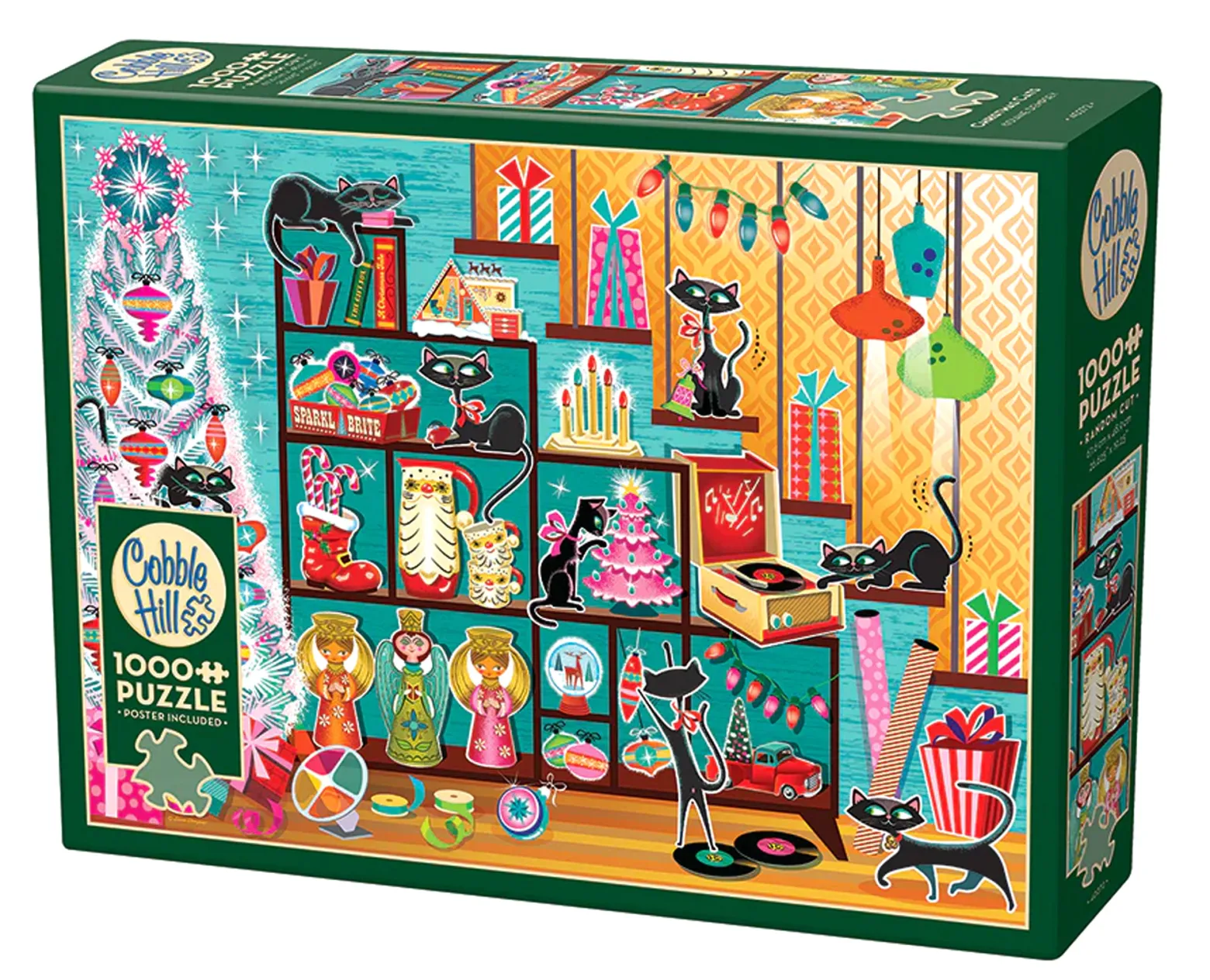 Puzzle 1000 el. Święta oczami kota