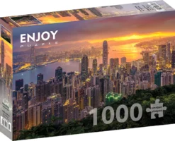 Puzzle 1000 el. Wschód słońca w Hongkongu / Chiny