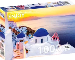 Puzzle 1000 el. Wschód słońca w Santorini / Grecja