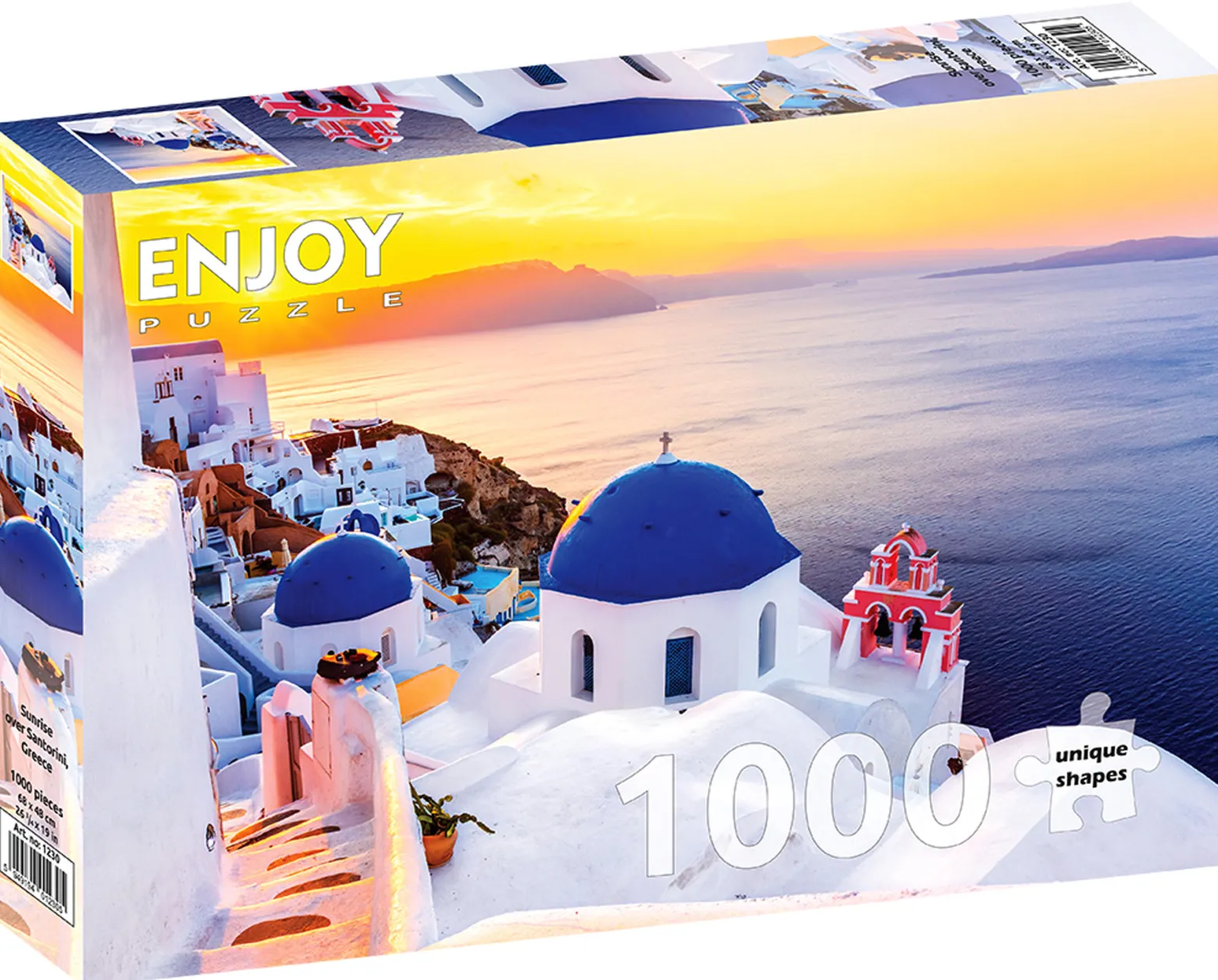 Puzzle 1000 el. Wschód słońca w Santorini / Grecja