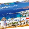 Puzzle 1000 el. Wyspa Mykonos / Grecja