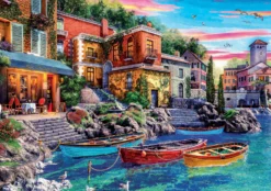 Puzzle 3000 el. Zachód słońca w Como / Włochy