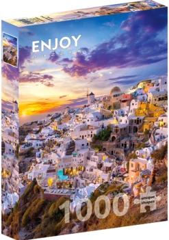 Puzzle 1000 el. Zachód słońca w Santorini / Grecja