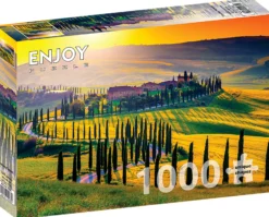 Puzzle 1000 el. Zachód słońca w Toskanii / Włochy