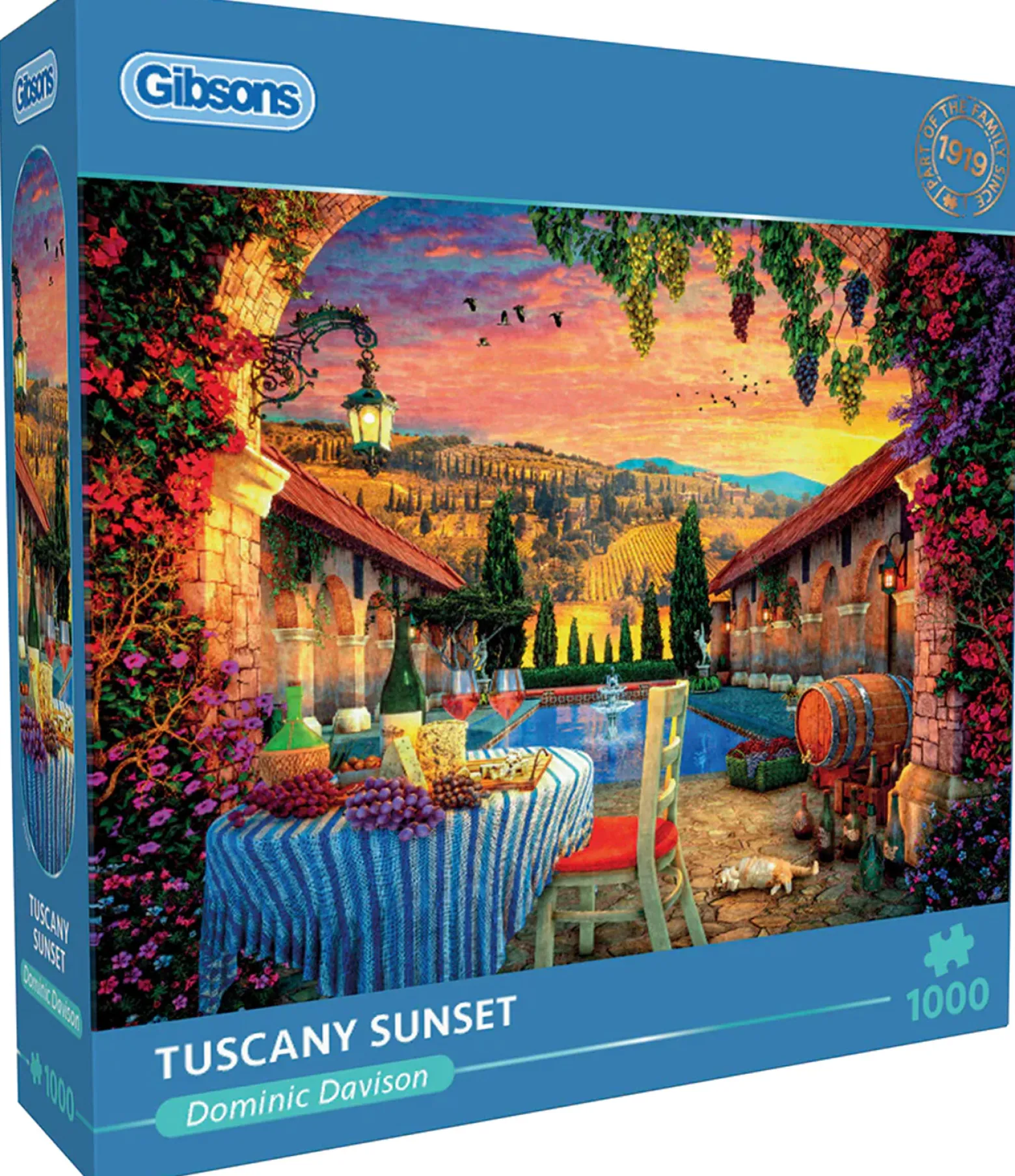 Puzzle 1000 el. Zachód słońca w Toskanii / Włochy