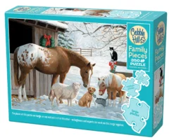 Puzzle 350 el. Zaśnieżone podwórko