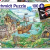 Puzzle 100 el. Zatoka piratów + flaga