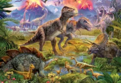 Puzzle 500 el. Zgromadzenie dinozaurów