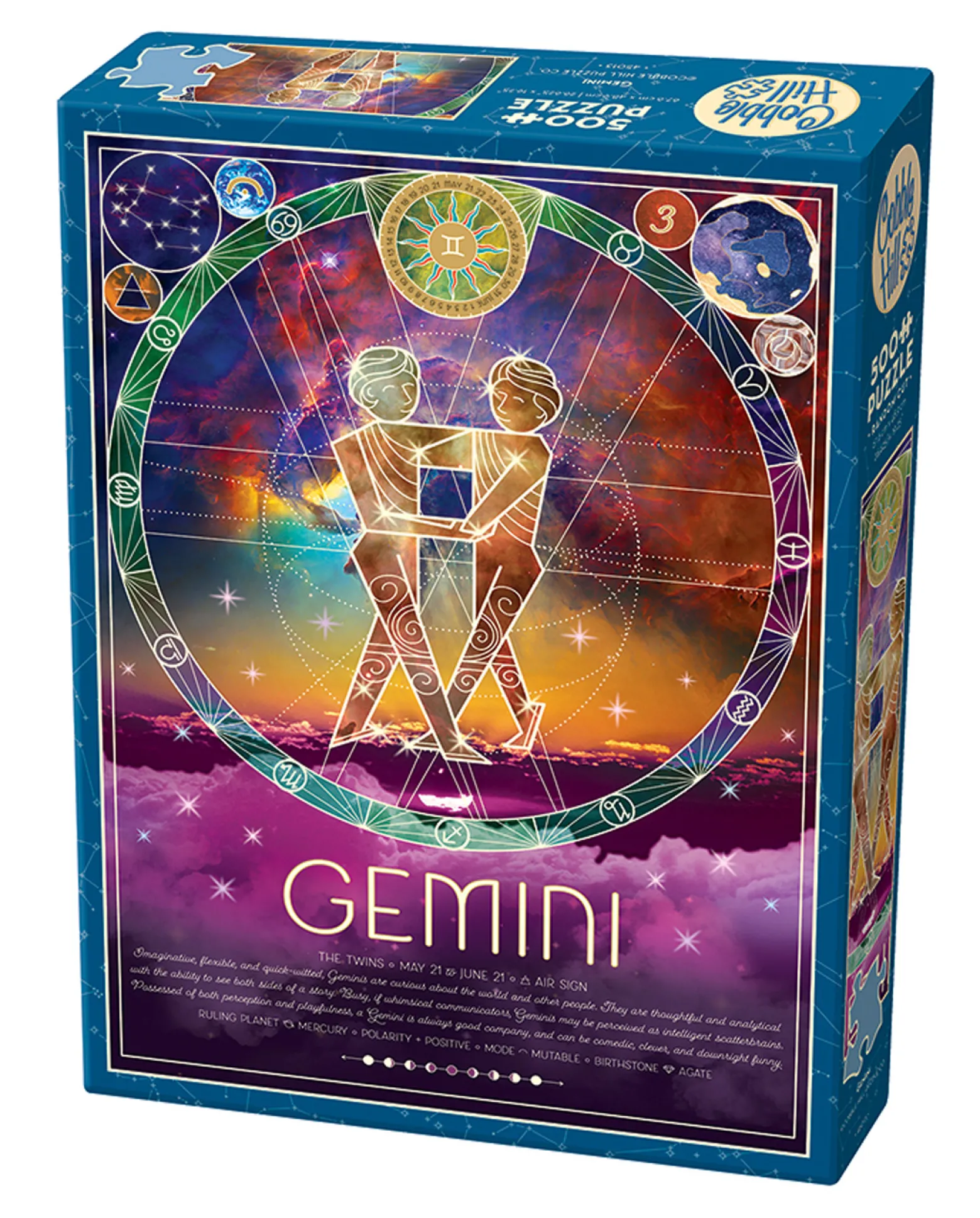 Puzzle 500 el. Znaki zodiaku: Bliźnięta