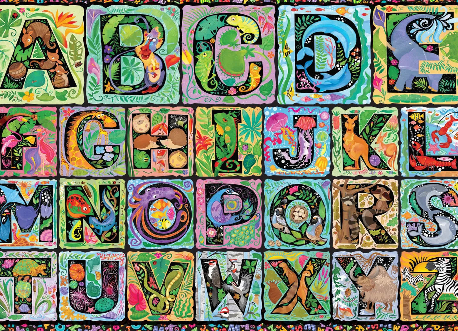 Puzzle 500 el. Zwierzęcy alfabet