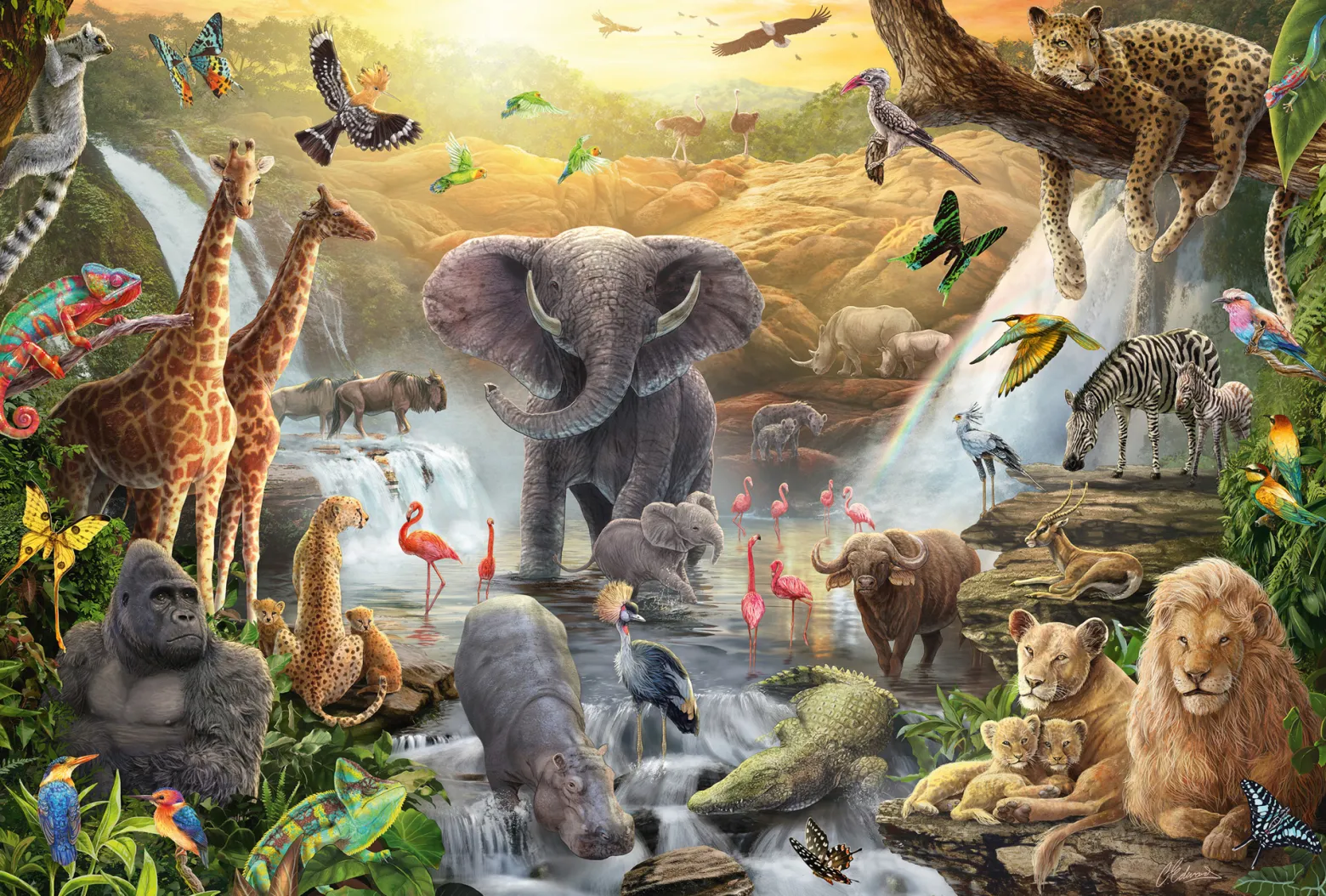 Puzzle 60 el. Zwierzęta Afryki