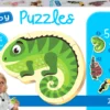 Puzzle 3-5 el. Zwierzęta tropikalne