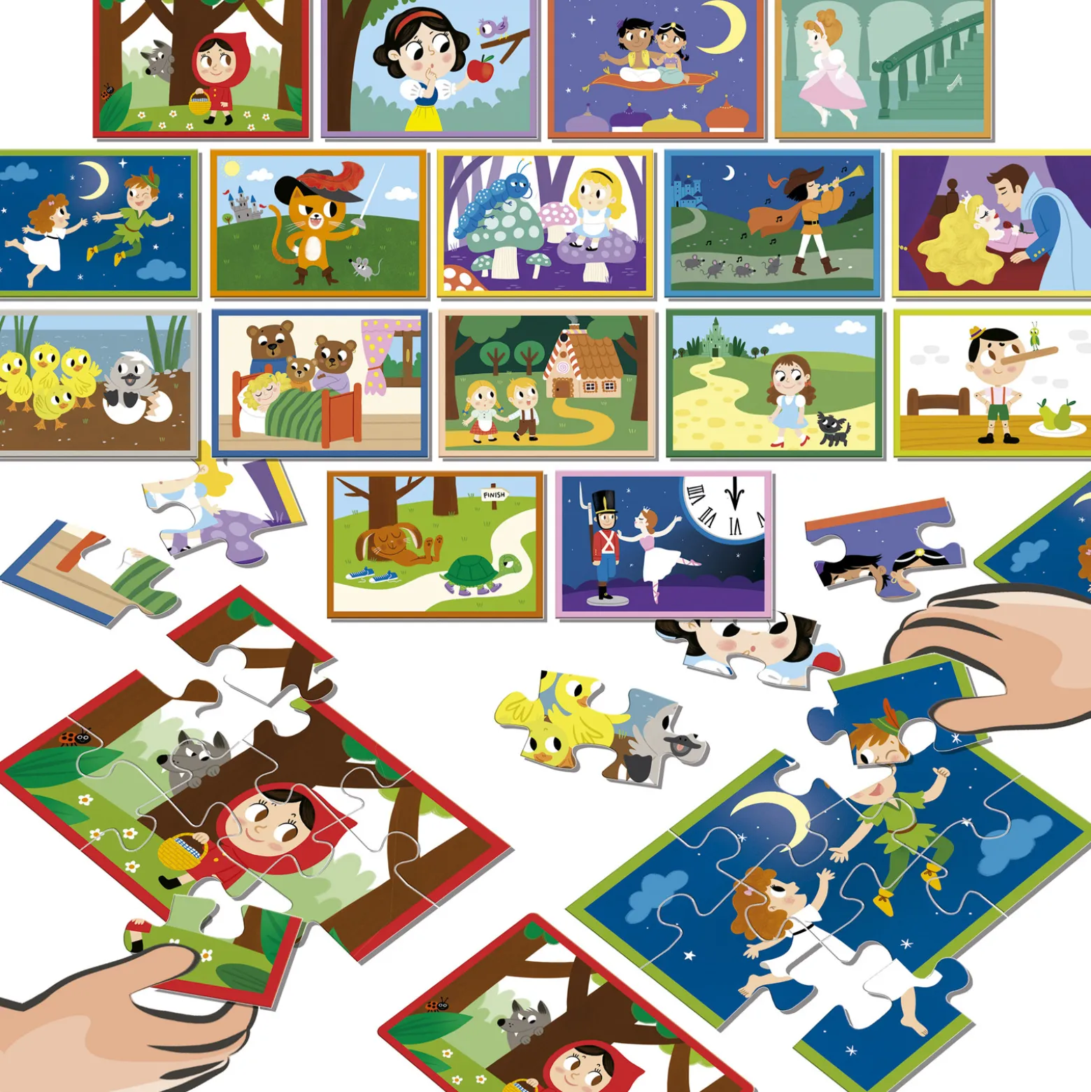 Puzzle 16 x 9 el. Bajki