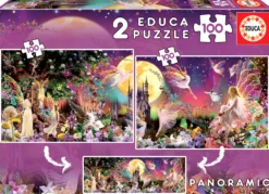 Puzzle 2 x 100 el. Bajkowa kraina (panorama)