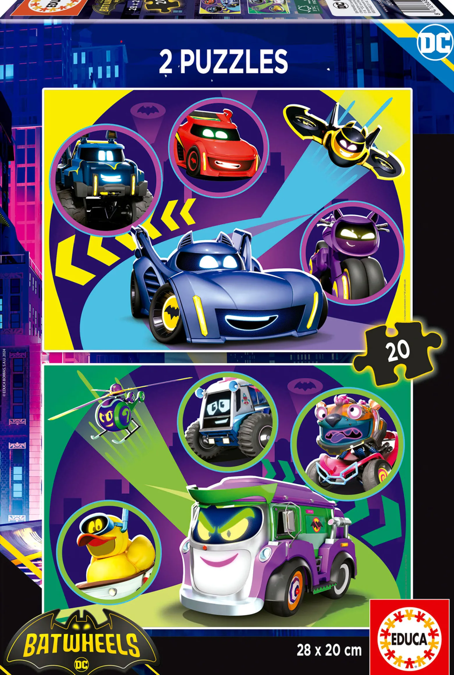 Puzzle 2 x 20 el. Batwheels
