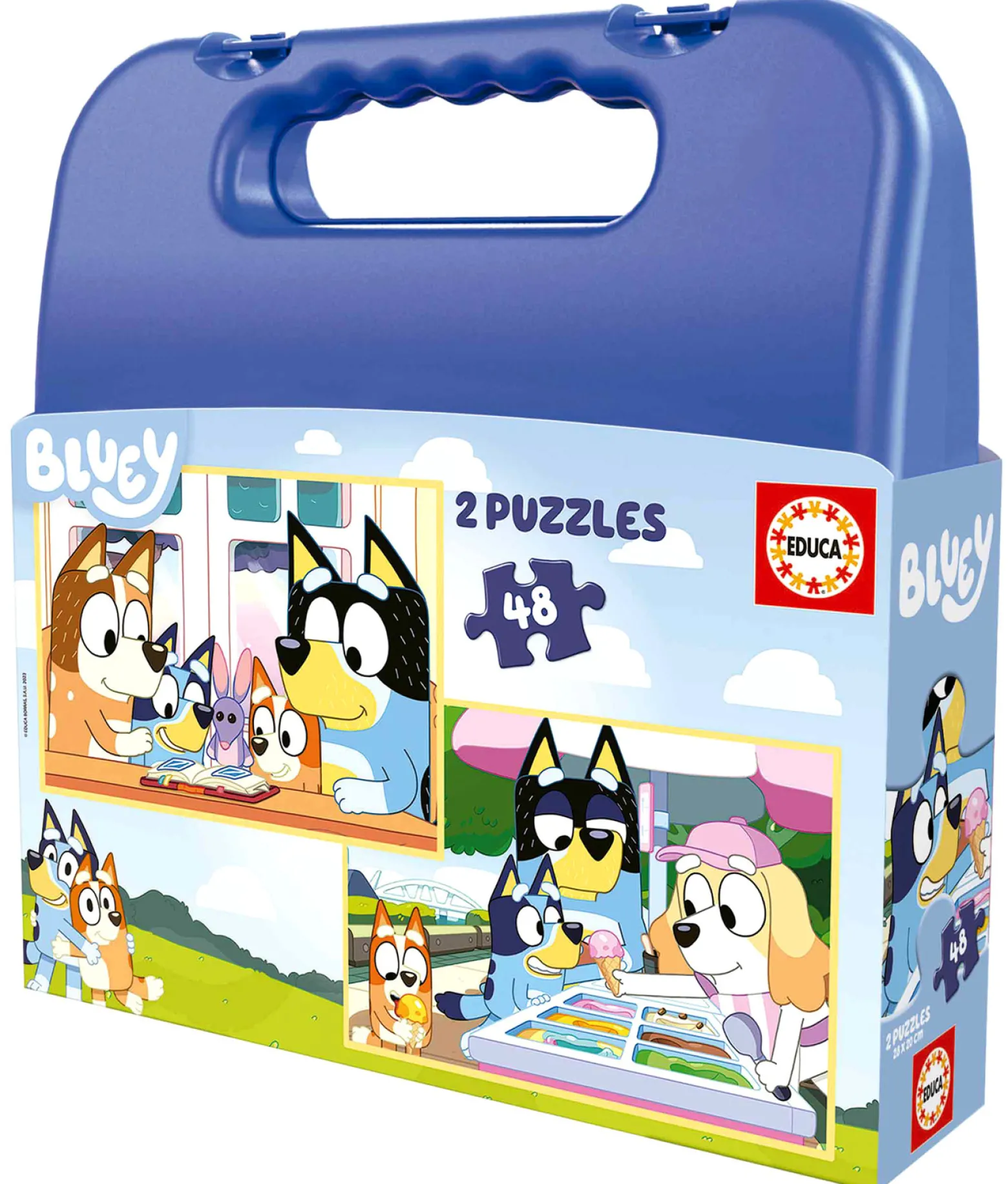 Puzzle 2 x 48 el. Blue (walizka)