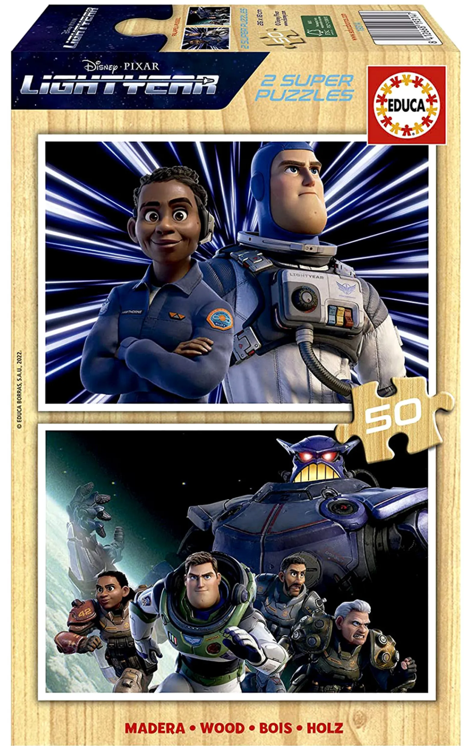 Puzzle 2 x 50 el. Buzz Astral (drewniane)
