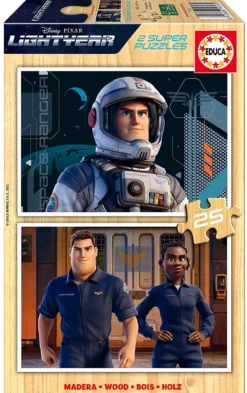Puzzle 2 x 25 el. Buzz Astral (drewniane)