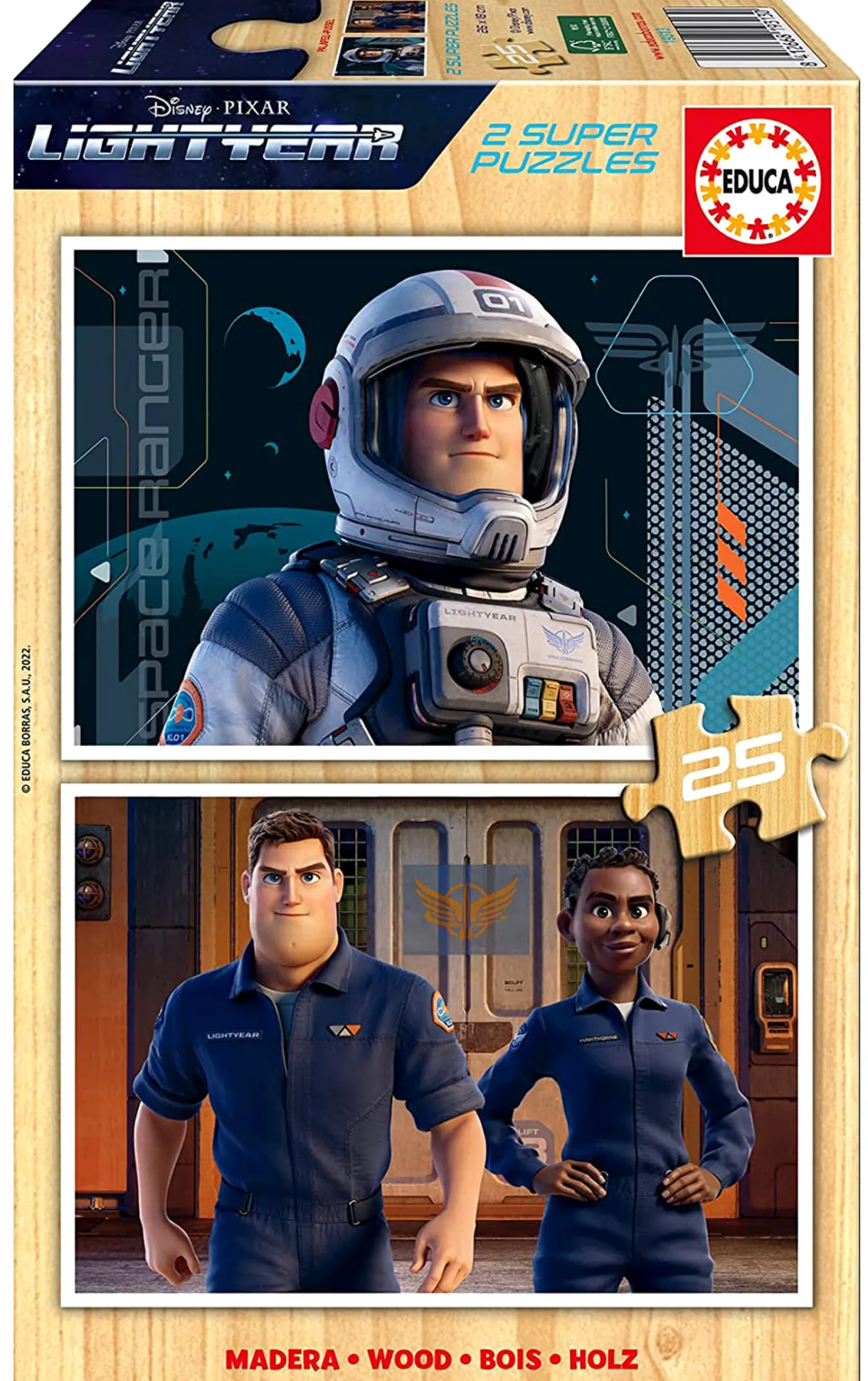 Puzzle 2 x 25 el. Buzz Astral (drewniane)