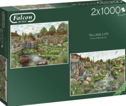 Puzzle 2 x 1000 el. FALCON Życie na wsi