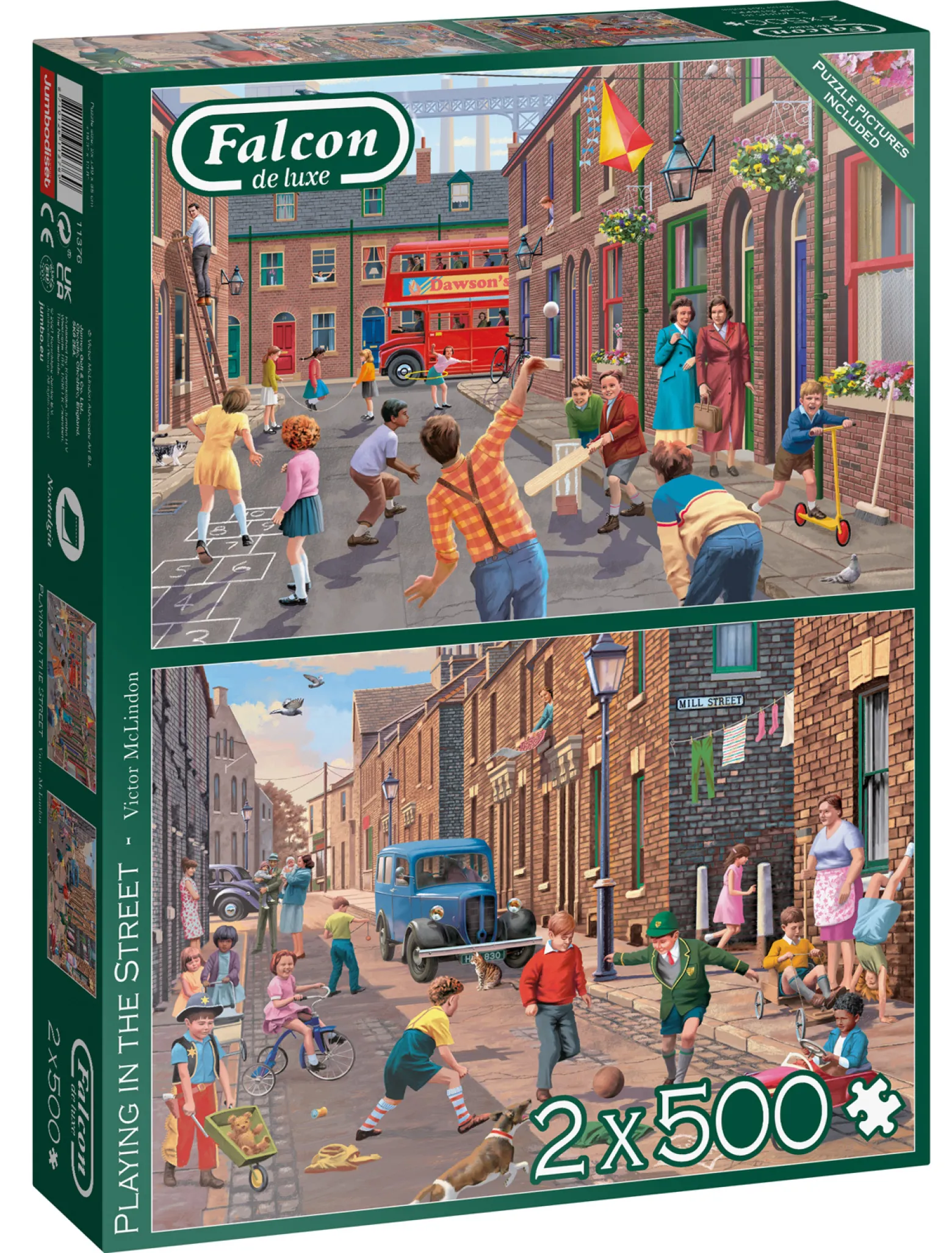 Puzzle 2 x 500 el. FALCON Zabawa na ulicy