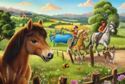 Puzzle 3 x 48 el. Konie