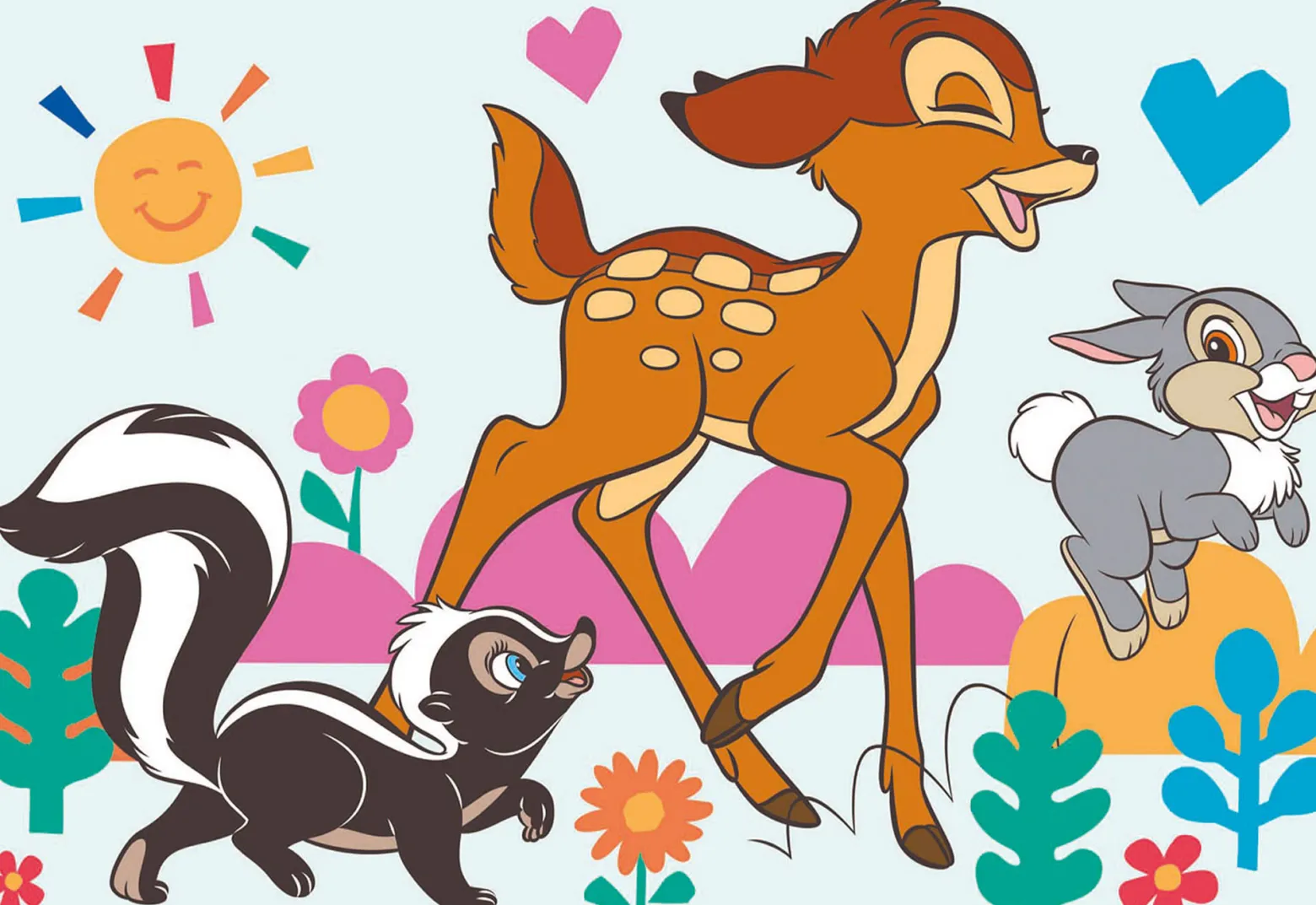 Puzzle 2 x 16 el. Król Lew / Bambi (drewniane)